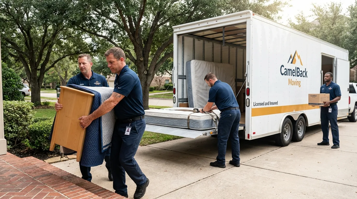 Crew loading residential truck for cross-state move from Sloatsburg, NY