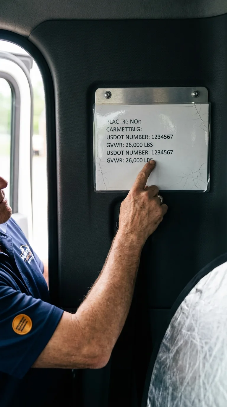 USDOT licensing placard verification in Sloatsburg